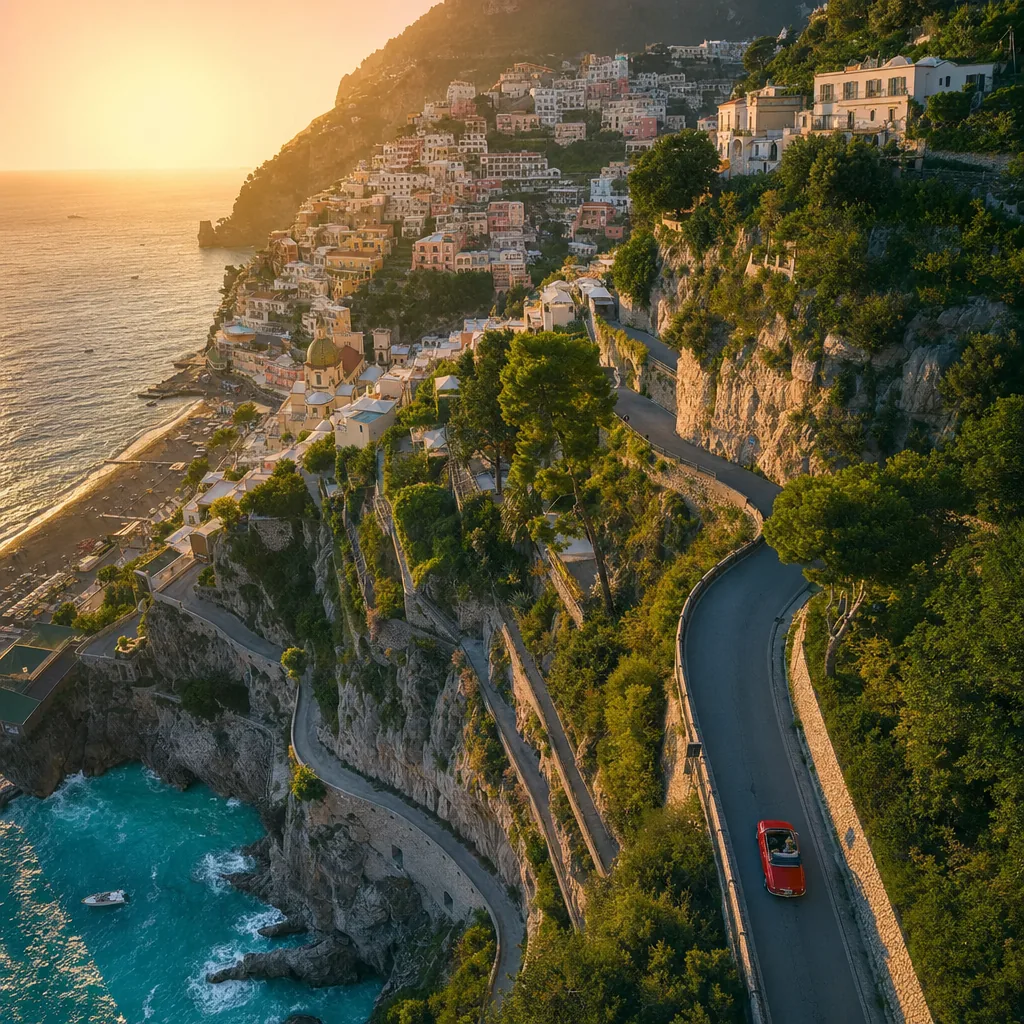 Costa Amalfitana vista de drone