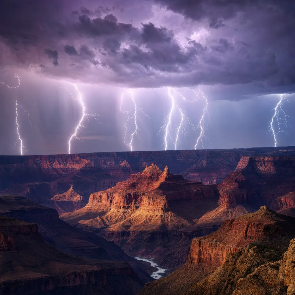 Raio de luz em um canyon