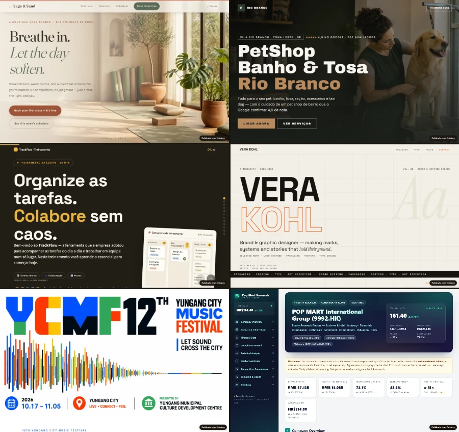 Prompts que viram site